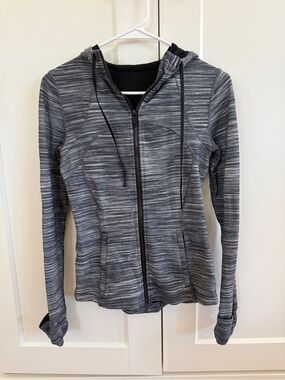 lululemon athletica Heathered Charcoal Zip Hoodie